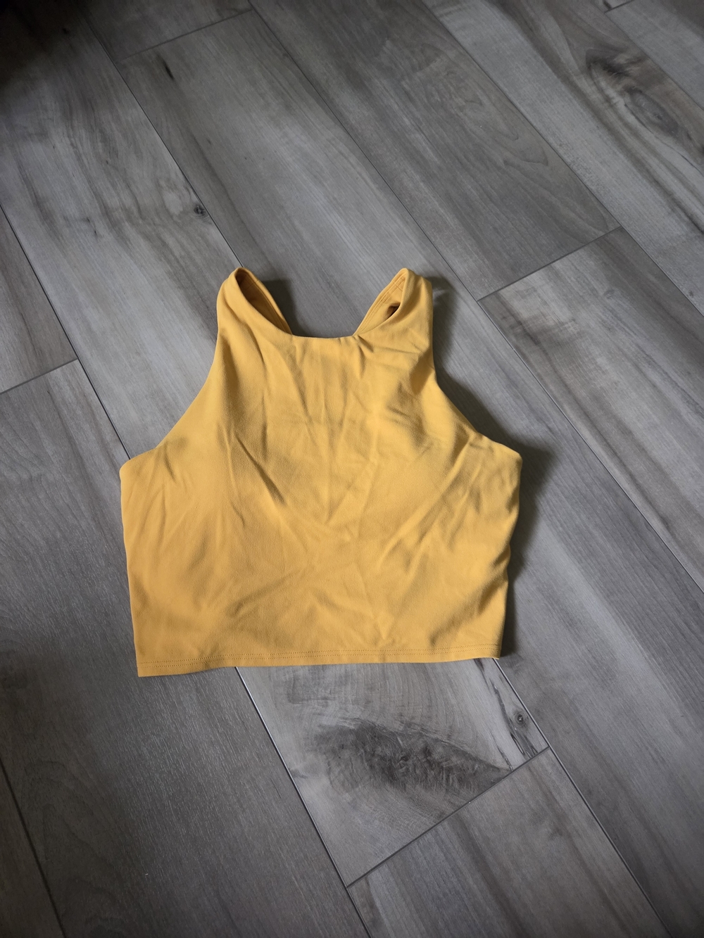 Athleta Yellow High-Neck Cropped Tank